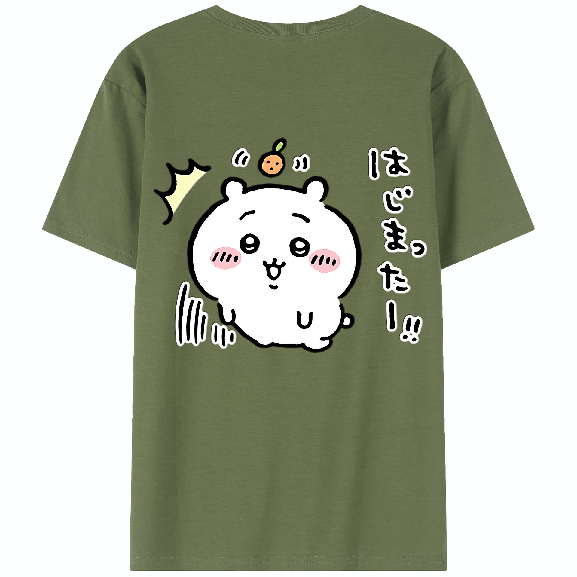 （画像用） ちいかわ ちいかわ Chii-kawa chiikawa 綿100％半袖Tシャツ（背面プリント）